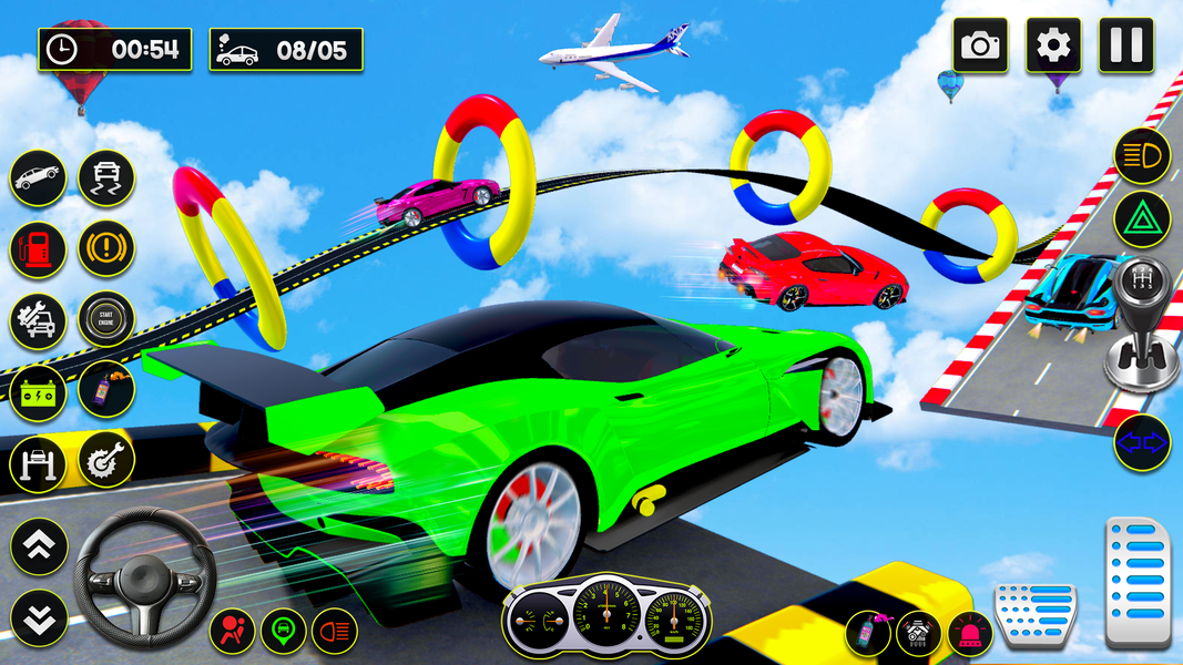 Mega Ramp Stunts: GT Car games - Gameplay image of android game