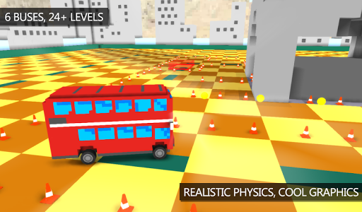 Blocky Bus Parking - Gameplay image of android game