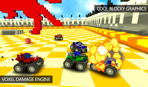 Blocky Monster Truck Demolitio - Gameplay image of android game