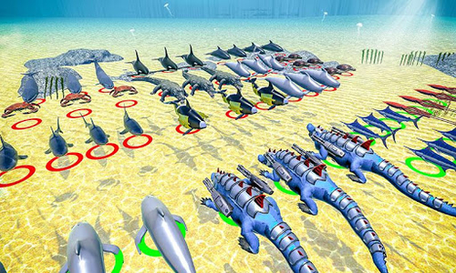 Sea Animal Kingdom: War Simulator - Gameplay image of android game