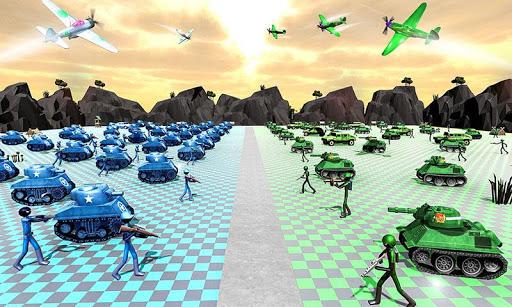 Battle Simulator World War 2 - Stickman Warriors - Gameplay image of android game