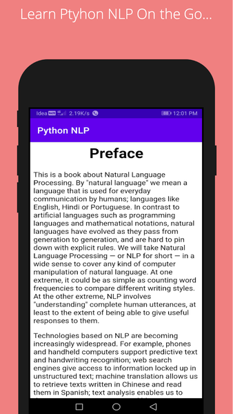 Python NLP - عکس برنامه موبایلی اندروید