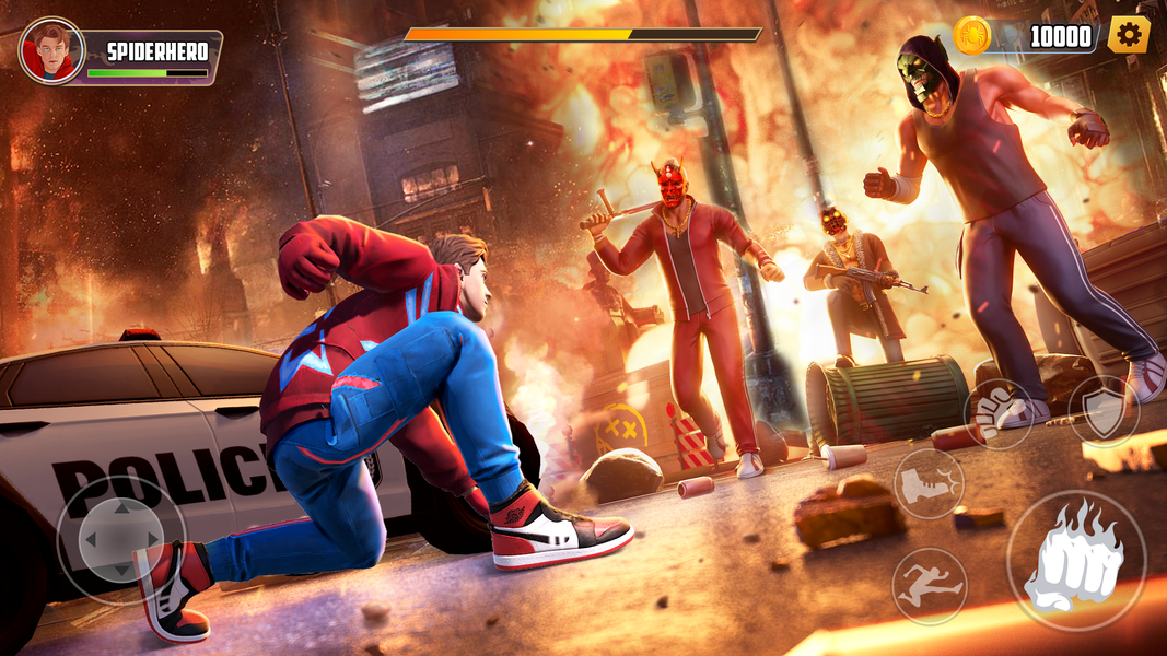 Spider Gangster - Street Fight - Gameplay image of android game