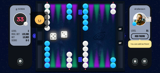 Backgammon GG - Play Online - Gameplay image of android game