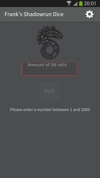 Frank's Shadowrun Dice - Image screenshot of android app