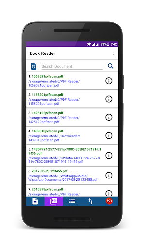 Docx Reader PDF Viewer Word - عکس برنامه موبایلی اندروید