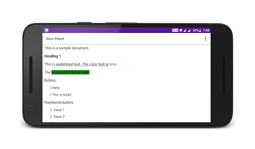 Docx Reader PDF Viewer Word - عکس برنامه موبایلی اندروید