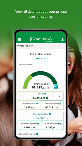 Garanti BBVA Emeklilik Mobile - Image screenshot of android app