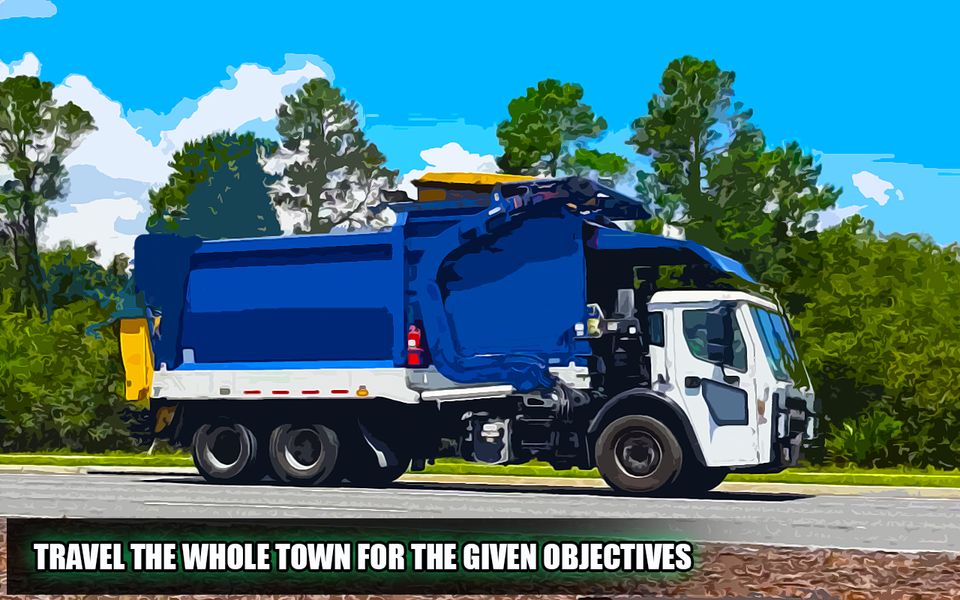 Trash Truck Game Garbage Truck - Gameplay image of android game