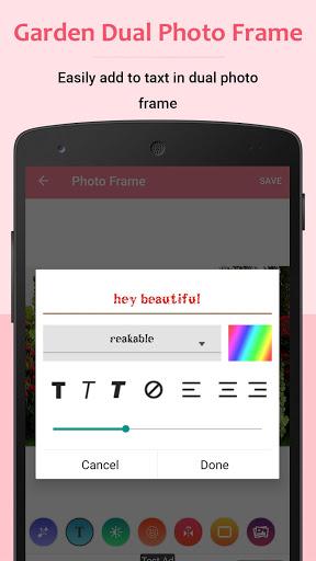 Garden Dual Photo Frames - Image screenshot of android app