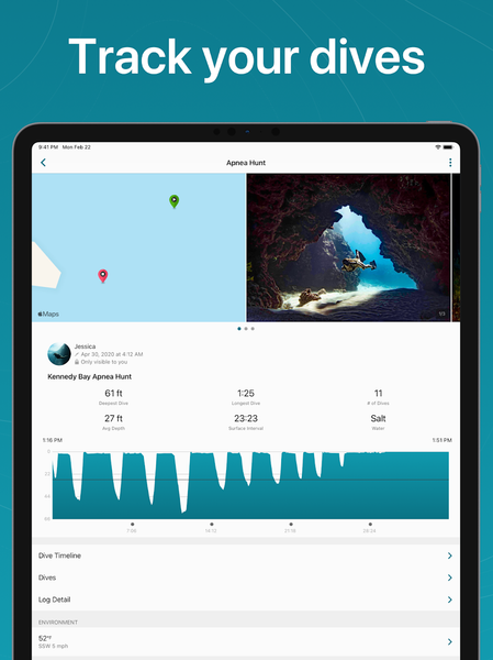 Garmin Dive™ - عکس برنامه موبایلی اندروید
