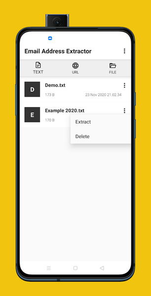 Email Address Extractor - عکس برنامه موبایلی اندروید