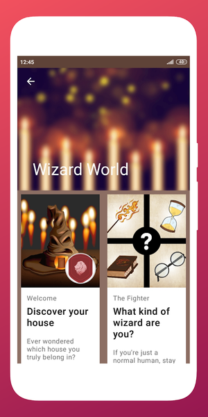 Yer a wizard Sorting hat quiz - Image screenshot of android app
