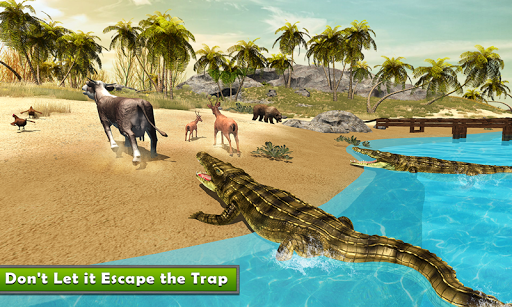 Wild Crocodile Sim Animal Game - Gameplay image of android game