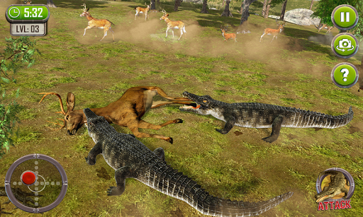 Angry Crocodile City Attack - Gameplay image of android game