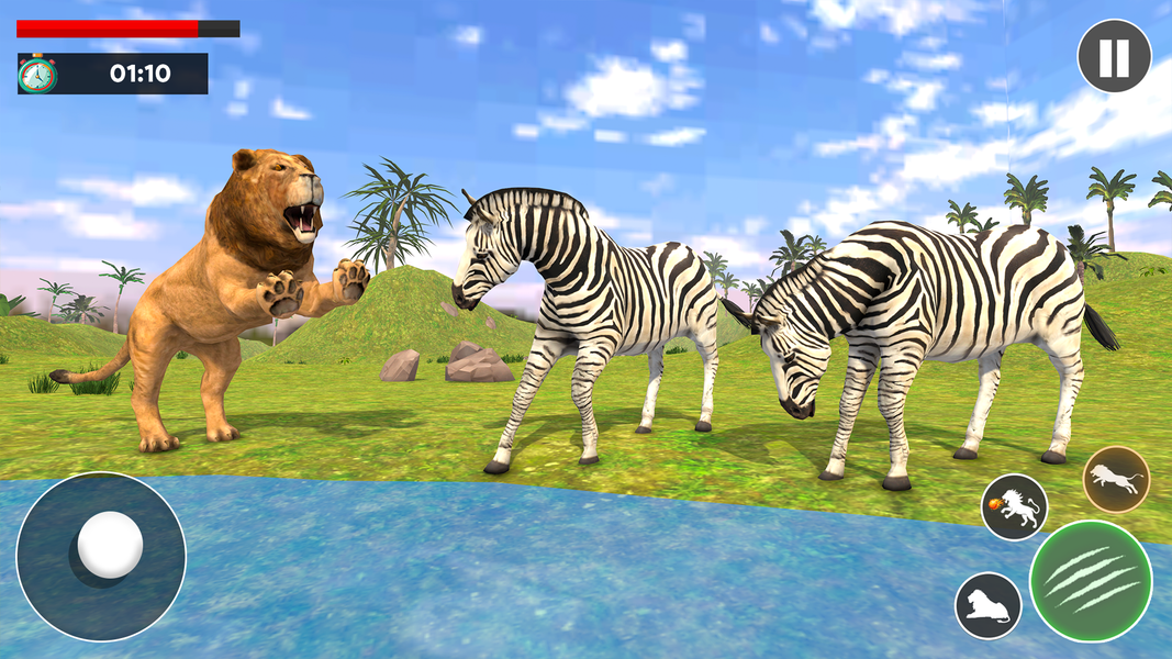 Wild Jungle Lion Simulator 3D - Gameplay image of android game
