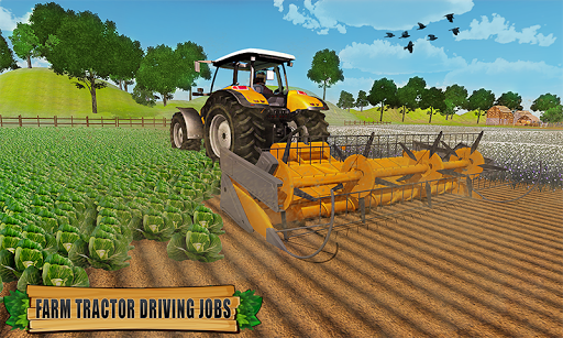 Farm Driving Tractor Games - Gameplay image of android game