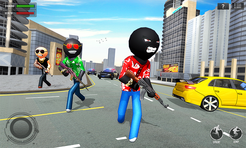 Stickman Crime Simulator - Gameplay image of android game