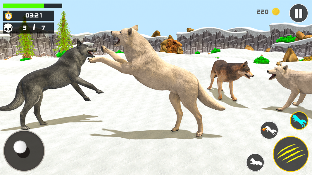 Wild Animal Simulator Wolf 3D - Gameplay image of android game