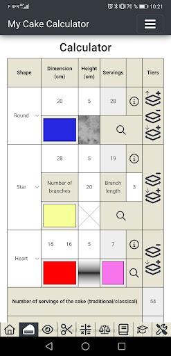 My Cake Calculator - Image screenshot of android app