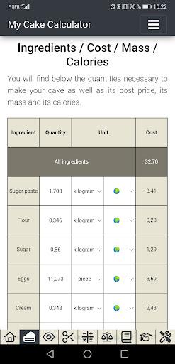 My Cake Calculator - عکس برنامه موبایلی اندروید