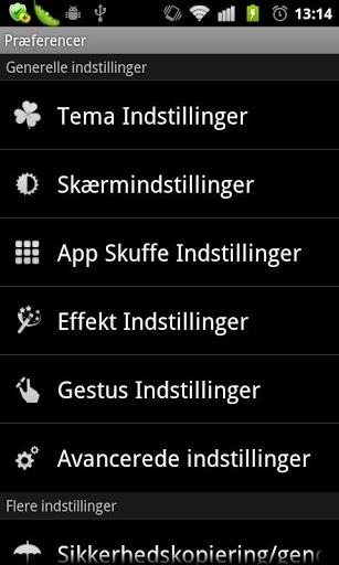 GO LauncherEX Danish language - Image screenshot of android app