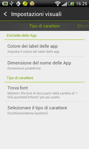 GO LauncherEX Italian language - عکس برنامه موبایلی اندروید