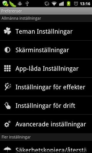 GO LauncherEX Swedish language - Image screenshot of android app