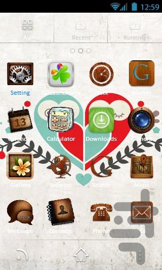 تم جغدهای عاشق با آیکون - Image screenshot of android app