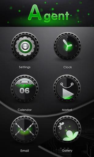 (FREE) Agent GO Launcher Theme - عکس برنامه موبایلی اندروید