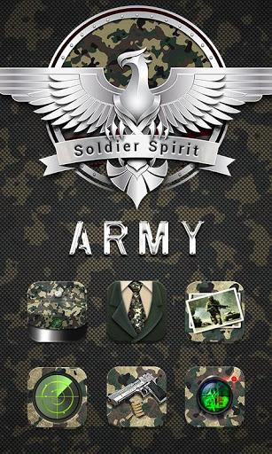 Army GO Launcher Theme - Image screenshot of android app