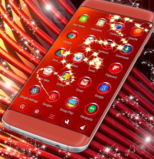 Red Metals Launcher Theme - Image screenshot of android app