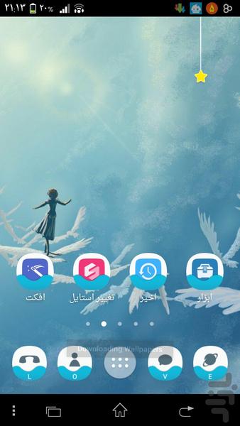 Blue theme for Go Launcher - Image screenshot of android app