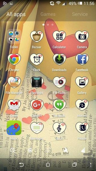 theme love go luncher - Image screenshot of android app