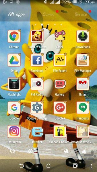 theme bob esfanji go luncher - Image screenshot of android app