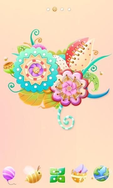 cute garden GOLauncher EX Theme - Image screenshot of android app