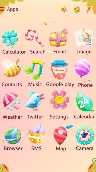 cute garden GOLauncher EX Theme - Image screenshot of android app