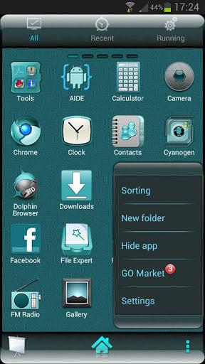 CYANOGEN GO Launcher EX Theme - Image screenshot of android app