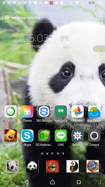 panda GOLauncher EX Theme - Image screenshot of android app