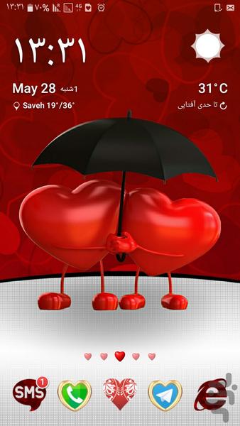 love GOLauncher EX Theme - عکس برنامه موبایلی اندروید