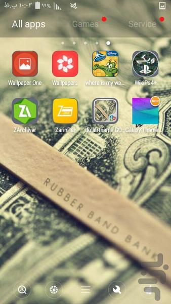 Theme Go Launcher Dollar - Image screenshot of android app