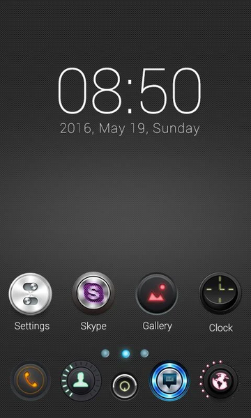 Push Button GO Launcher Theme - Image screenshot of android app