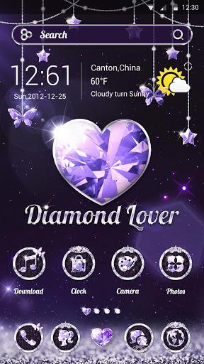 Diamond Lover Go Launcher Theme - Image screenshot of android app