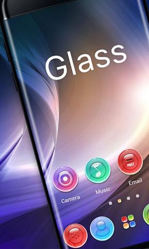 (Free)Glass GO Launcher Theme - Image screenshot of android app