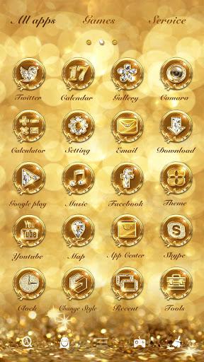 (FREE) Golden Butterfly GO Launcher Theme - Image screenshot of android app