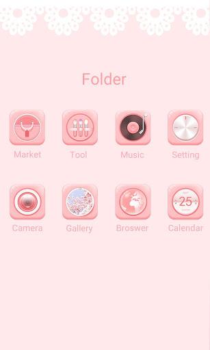 Lovely  Girl Go Launcher Theme - Image screenshot of android app