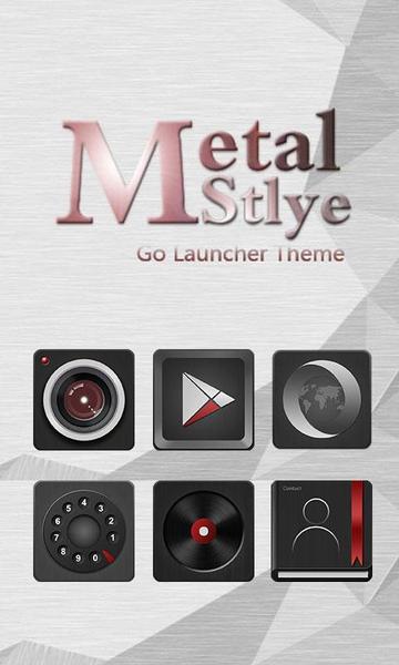 Metal R GOLauncher EX Theme - Image screenshot of android app