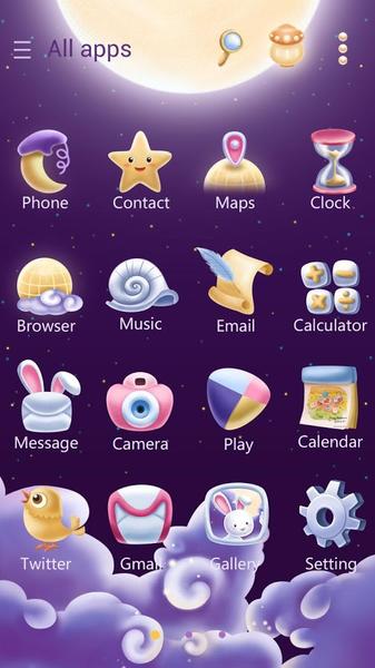 Moonie GOLauncher EX Theme - Image screenshot of android app