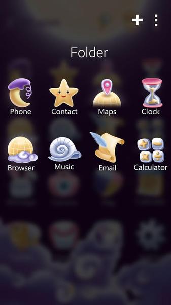 Moonie GOLauncher EX Theme - Image screenshot of android app