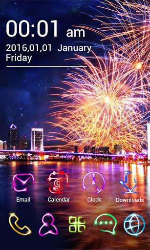 New Year GO Launcher Theme - Image screenshot of android app